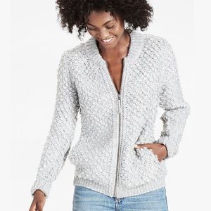 NWT LUCKY BRAND Grey Chunky Knit Fall Sweater